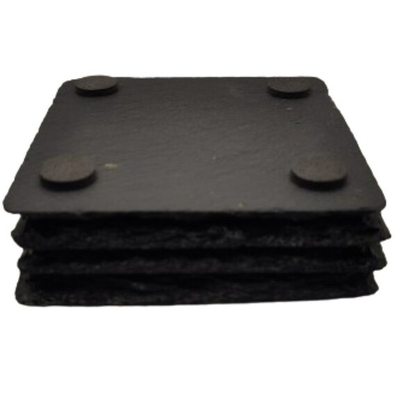 4" Inch Black Coasters Stone. "Koi Fish" - Picture 4 of 8